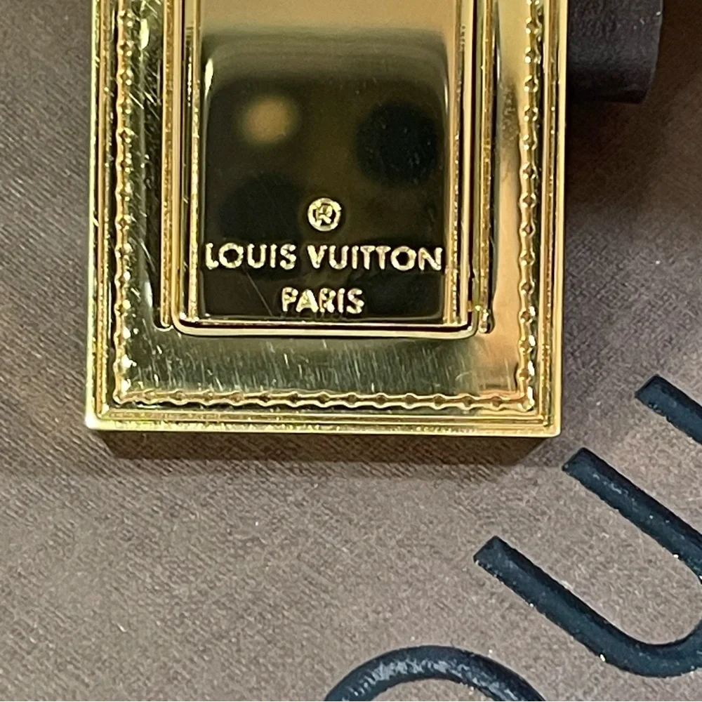 Louis Vuitton Porte-Cles Gold Luggage Tag or Bag Charm